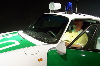 Foto von Alfred im Polizei-Porsche